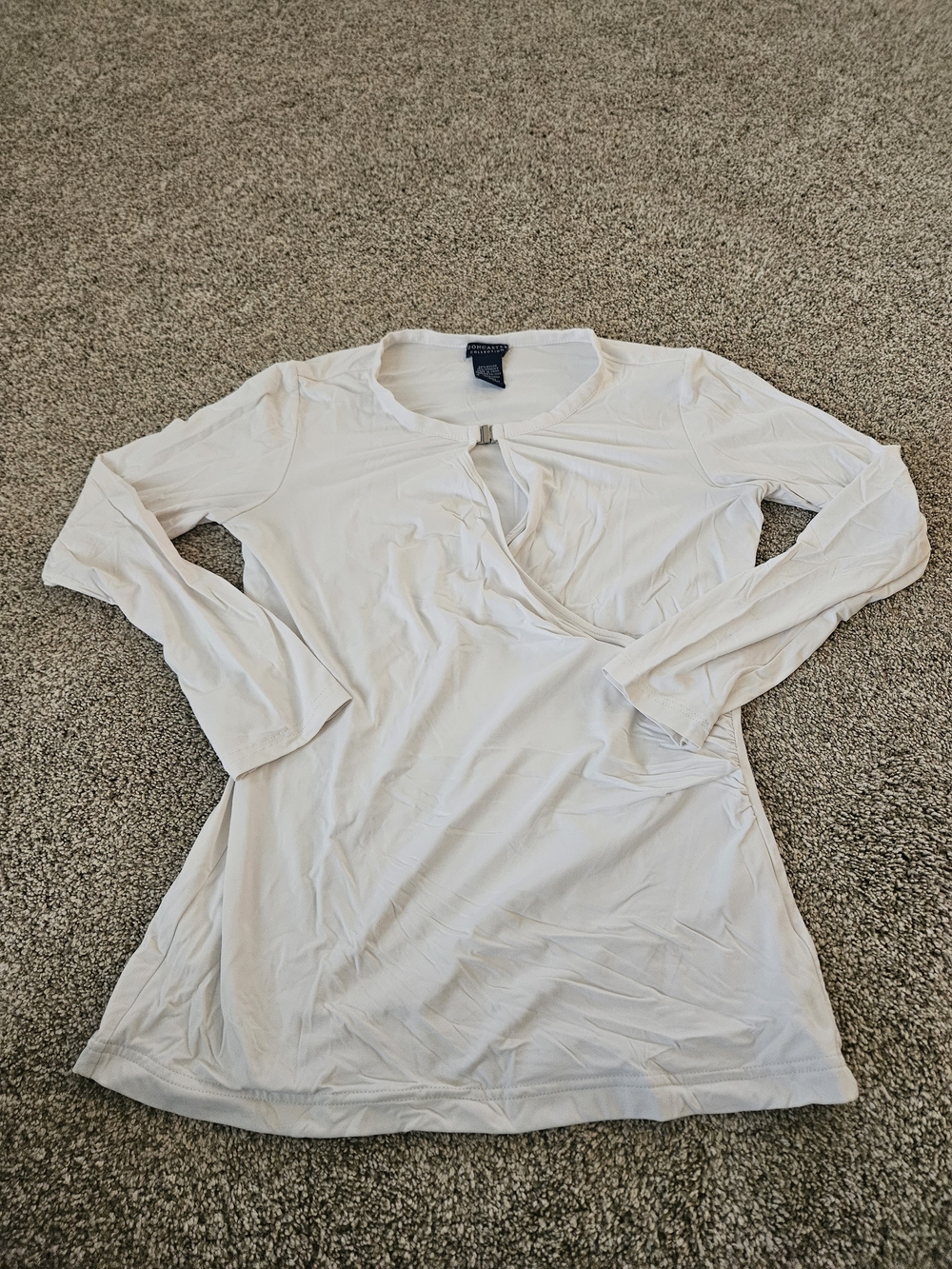 Doncaster Cream Long-Sleeve Nursing-Friendly Top